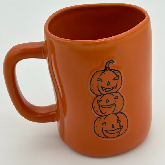 NEW Rae Dunn "BEWARE" Double Sided Orange Halloween Ceramic - Picture 3 of 6